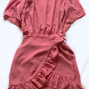 Mini Dress with Short Sleeves, Open Back